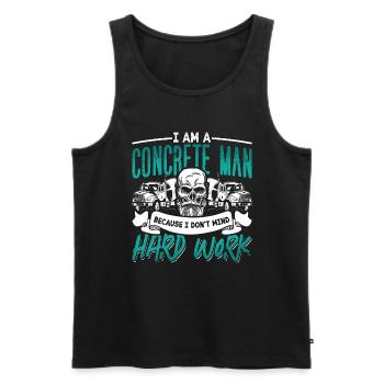 Concrete Finisher I Am A Concrete Man Cement Mason - Männer Premium Bio Tank Top - Schwarz - Vorne - AI Model Male 178 light (178cm)