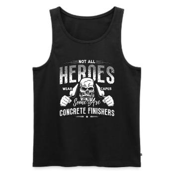 Concrete Finisher Not All Heroes Wear Construction - Männer Premium Bio Tank Top - Schwarz - Vorne - Michal (187cm)