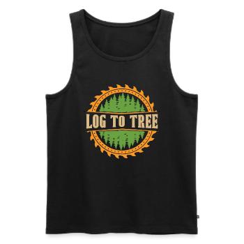 Woodturning Log To Tree Woodworking Woodturner - Männer Premium Bio Tank Top - Schwarz - Vorne - AI Model Male 178 light (178cm)