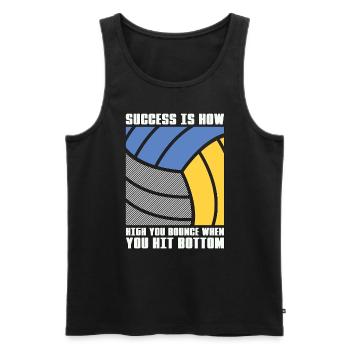 Beach Volleyball Success Is How High Beachball - Männer Premium Bio Tank Top - Schwarz - Vorne - AI Model Male 178 light (178cm)