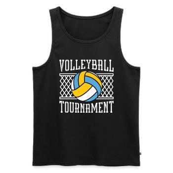 Le tournoi de volleyball de plage aime le club de volleyball - Débardeur bio Premium Homme - noir - Devant - Michal (187cm)