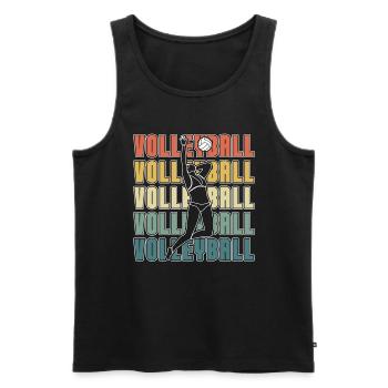 Beach Volleyball Retro Volleyball Set Beachball - Débardeur bio Premium Homme - noir - Devant - Michal (187cm)