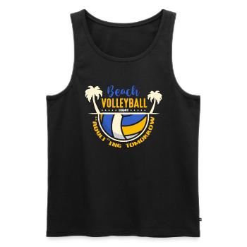 Le volleyball de plage aujourd’hui adulte Ing Volleyballer - Débardeur bio Premium Homme - noir - Devant - Michal (187cm)