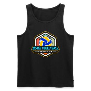 Ensemble officiel de volleyball de volleyball de plage - Débardeur bio Premium Homme - noir - Devant - Michal (187cm)
