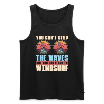 Planche à voile Vous ne pouvez pas arrêter les vagues Surfboarder - Débardeur bio Premium Homme - noir - Devant - Michal (187cm)