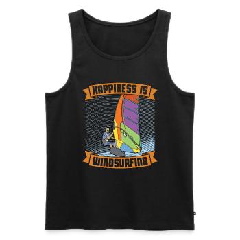Windsurfing Happiness Is Windsurfing Water Sports - Männer Premium Bio Tank Top - Schwarz - Vorne - Michal (187cm)