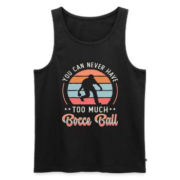 Balle de pétanque vous ne pouvez jamais avoir de pétanque joueur de pétanque - Débardeur bio Premium Homme - noir - Devant - Michal (187cm)