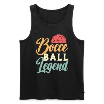 Bocce Ball Legend Ball Sport Petanque Bocce Player - Men's Premium Organic Tank Top - black - Front - Michal (187cm)