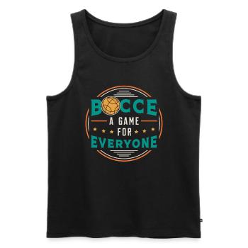 Bocce Ball Bocce A Game For Everyone Boule Player - Men's Premium Organic Tank Top - black - Front - Michal (187cm)