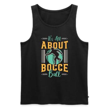 Bocce Ball Tout est question de Bocce Ball Bocci Boules - Débardeur bio Premium Homme - noir - Devant - Michal (187cm)