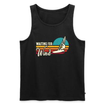 Windsurfing Waiting For Wind Retro Water Sports - Männer Premium Bio Tank Top - Schwarz - Vorne - Michal (187cm)