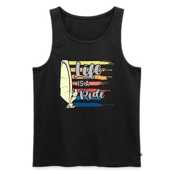 La vie de planche à voile est un sport nautique Ride Surfboarder - Débardeur bio Premium Homme - noir - Devant - Michal (187cm)