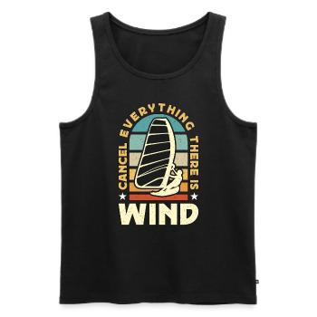 Windsurfing Cancel Everything There Is Wakeboard - Men's Premium Organic Tank Top - black - Front - AI Model Male 178 light (178cm)