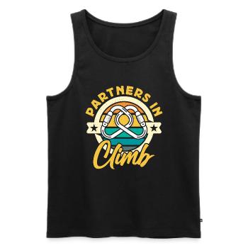 Indoor Climbing Partners In Climb Loves Bouldering - Männer Premium Bio Tank Top - Schwarz - Vorne - AI Model Male 178 light (178cm)