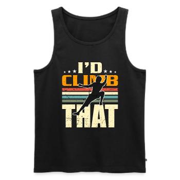 Indoor Climbing I'd Climb That Bouldering Climber - Männer Premium Bio Tank Top - Schwarz - Vorne - AI Model Male 178 light (178cm)