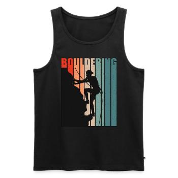 Indoor Climbing Bouldering Sport Climbing Climber - Männer Premium Bio Tank Top - Schwarz - Vorne - AI Model Male 178 light (178cm)