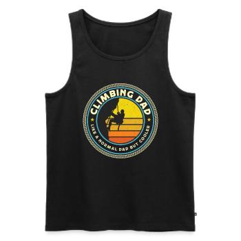 Indoor Climbing Dad Like A Normal Dad But Boulder - Männer Premium Bio Tank Top - Schwarz - Vorne - AI Model Male 178 light (178cm)