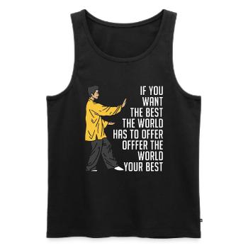 Tai Chi If You Want The Best Taiji Tai Chi Lover - Männer Premium Bio Tank Top - Schwarz - Vorne - AI Model Male 178 light (178cm)