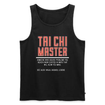 Tai Chi Master Someone Who Solves Problems Taiji - Männer Premium Bio Tank Top - Schwarz - Vorne - AI Model Male 178 light (178cm)