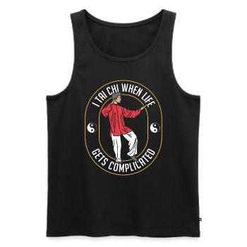 I Tai Chi When Life Gets Complicated Martial Arts - Männer Premium Bio Tank Top - Schwarz - Vorne - Michal (187cm)