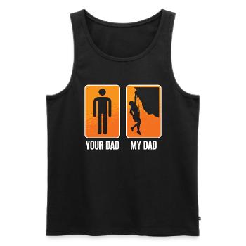 Indoor Climbing Your Dad My Dad Loves Bouldering - Männer Premium Bio Tank Top - Schwarz - Vorne - AI Model Male 178 light (178cm)
