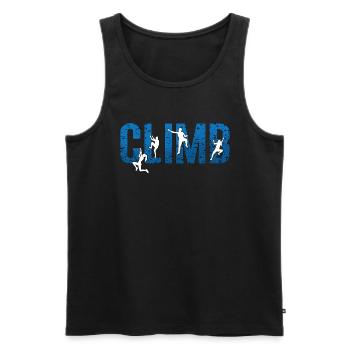 Indoor Climbing Climb Loves Bouldering Climber - Männer Premium Bio Tank Top - Schwarz - Vorne - AI Model Male 178 light (178cm)