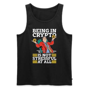 Cryptocurrency Being In Crypto Is Stock Market - Männer Premium Bio Tank Top - Schwarz - Vorne - Michal (187cm)