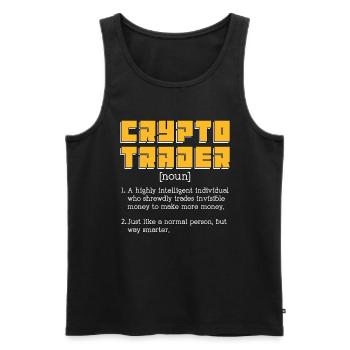 Cryptocurrency Crypto Trader A Highly Investment - Männer Premium Bio Tank Top - Schwarz - Vorne - AI Model Male 178 light (178cm)