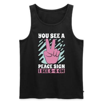 Ob/Gyn Nurse You See A Peace Sign I See Midwifery - Männer Premium Bio Tank Top - Schwarz - Vorne - Michal (187cm)