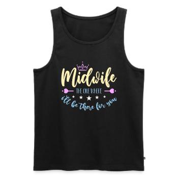 Midwife The One Where I'll Be There For Midwifery - Männer Premium Bio Tank Top - Schwarz - Vorne - Michal (187cm)