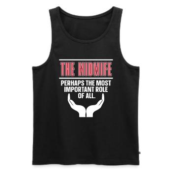 Midwife Perhaps The Most Important Role Midwifery - Men's Premium Organic Tank Top - black - Front - AI Model Male 178 light (178cm)