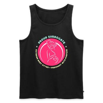 Surrogacy Proud Surrogate Extreme IVF Pregnancy - Männer Premium Bio Tank Top - Schwarz - Vorne - AI Model Male 178 light (178cm)