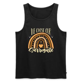 Surrogacy We Chose Our Surrogate IVF Awareness - Men's Premium Organic Tank Top - black - Front - Michal (187cm)