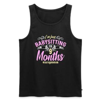 Surrogacy I'm Just Babysitting For 9 IVF Pregnancy - Männer Premium Bio Tank Top - Schwarz - Vorne - AI Model Male 178 light (178cm)