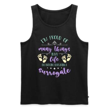 Surrogacy I'm Proud Of Many Things Surrogate Mama - Männer Premium Bio Tank Top - Schwarz - Vorne - AI Model Male 178 light (178cm)