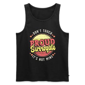 Surrogacy Don't Touch It's Not Mine IVF Pregnancy - Männer Premium Bio Tank Top - Schwarz - Vorne - AI Model Male 178 light (178cm)