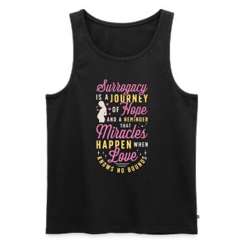 Surrogacy Is A Journey Of Hope Surrogate Pregnancy - Männer Premium Bio Tank Top - Schwarz - Vorne - AI Model Male 178 light (178cm)