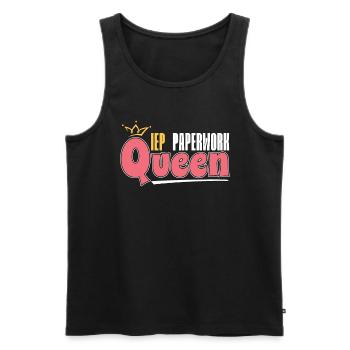 IEP Paperwork Queen Enseignante en éducation spécialisée - Débardeur bio Premium Homme - noir - Devant - Michal (187cm)