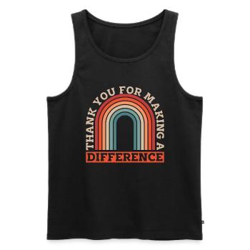 IEP Thank You For Making A Retro Special Education - Men's Premium Organic Tank Top - black - Front - Michal (187cm)