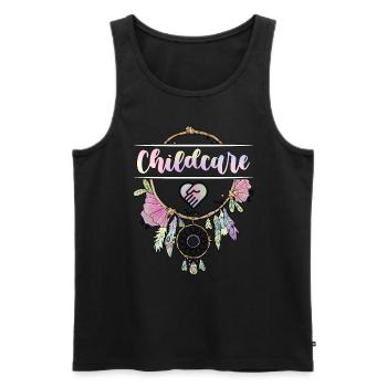 Childcare Worker Childcare Nursery School Teacher - Men's Premium Organic Tank Top - black - Front - Michal (187cm)