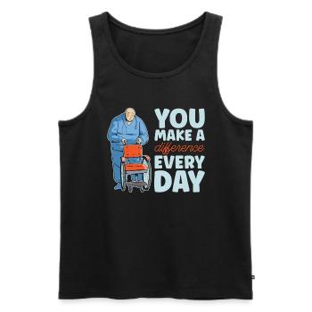Caregiving You Make a Difference Family Caregiver - Männer Premium Bio Tank Top - Schwarz - Vorne - AI Model Male 178 light (178cm)