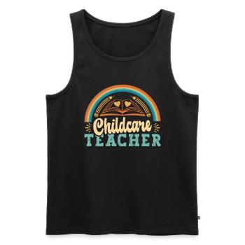 Childcare Worker Childcare Teacher Babysitting - Männer Premium Bio Tank Top - Schwarz - Vorne - AI Model Male 178 light (178cm)