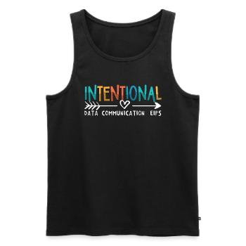 IEP Intentional Data Communication Autism Teacher - Men's Premium Organic Tank Top - black - Front - AI Model Male 178 light (178cm)