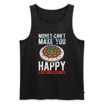 Darts Money Can't Make You Darting Dart Player - Männer Premium Bio Tank Top - Schwarz - Vorne - Michal (187cm)