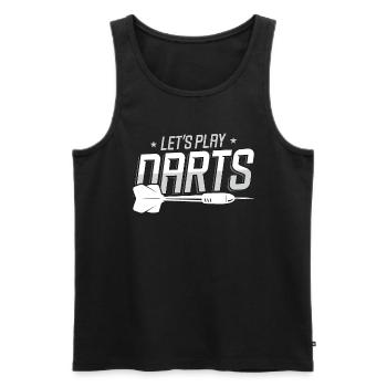 Darts Let's Play Darts Bullseye Darting Darter - Männer Premium Bio Tank Top - Schwarz - Vorne - Michal (187cm)