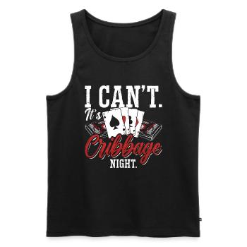 Cribbage I Can't It's Cribbage Night Board Game - Men's Premium Organic Tank Top - black - Front - AI Model Male 178 light (178cm)