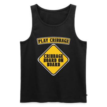 Cribbage Board On Board Playing Cards Tournament - Débardeur bio Premium Homme - noir - Devant - AI Model Male 178 light (178cm)