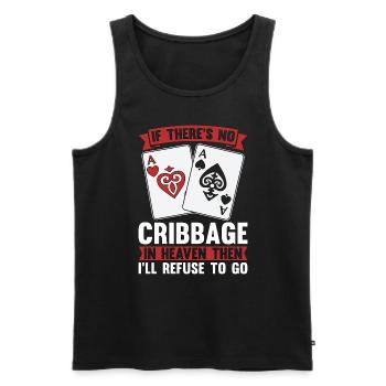 Cribbage s’il n’y a pas de cribbage dans le paradis berceau - Débardeur bio Premium Homme - noir - Devant - AI Model Male 178 light (178cm)