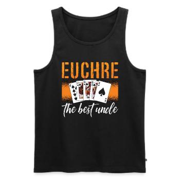Euchre Le meilleur oncle Cartes à jouer Euchre Player - Débardeur bio Premium Homme - noir - Devant - Michal (187cm)