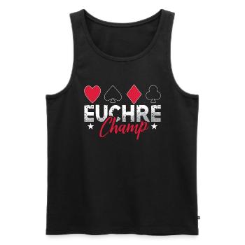 Euchre Champ Playing Cards Pinochle Board Game - Männer Premium Bio Tank Top - Schwarz - Vorne - Michal (187cm)